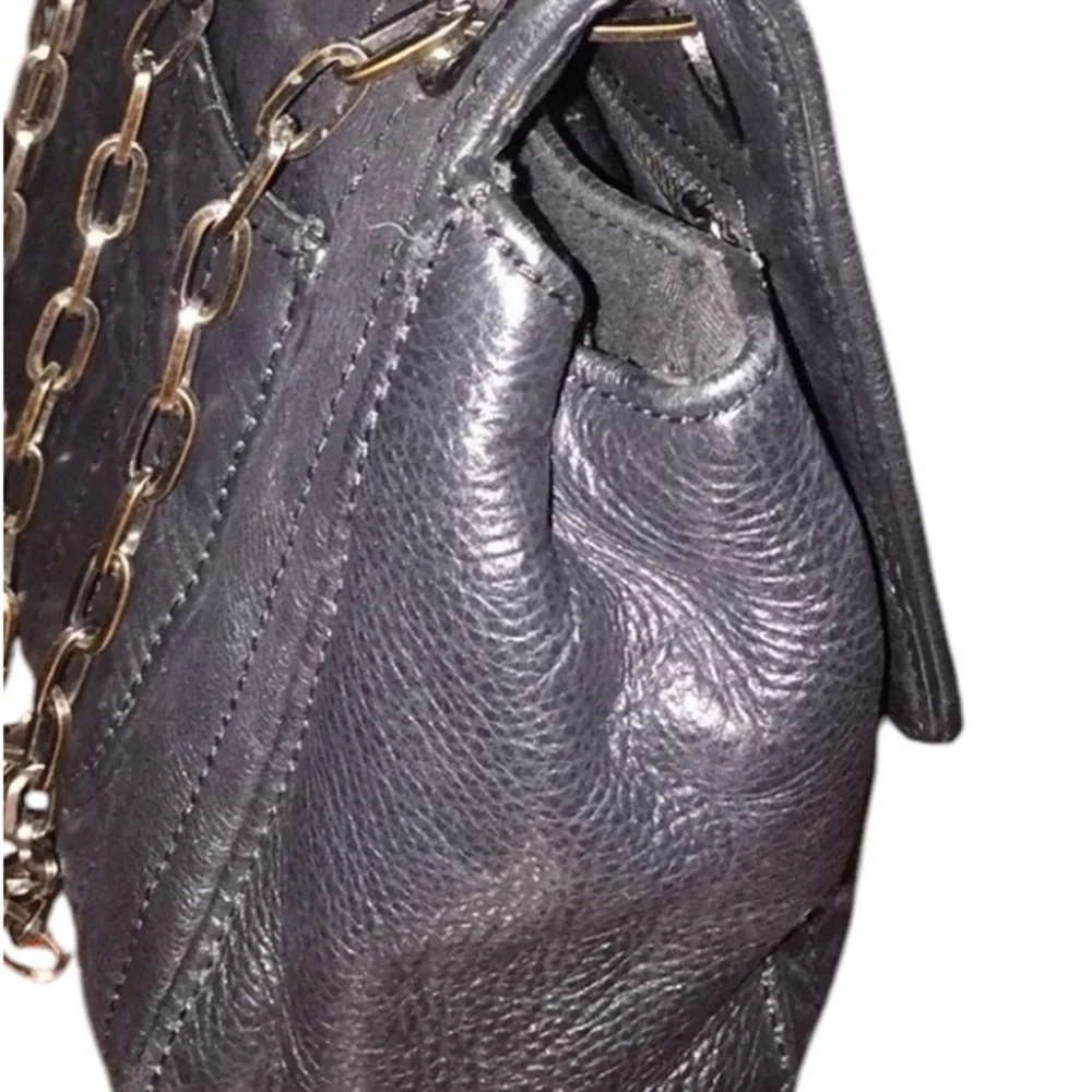 Claudia Ciuti black Quilted Leather Bag Adjustable Chain Strap